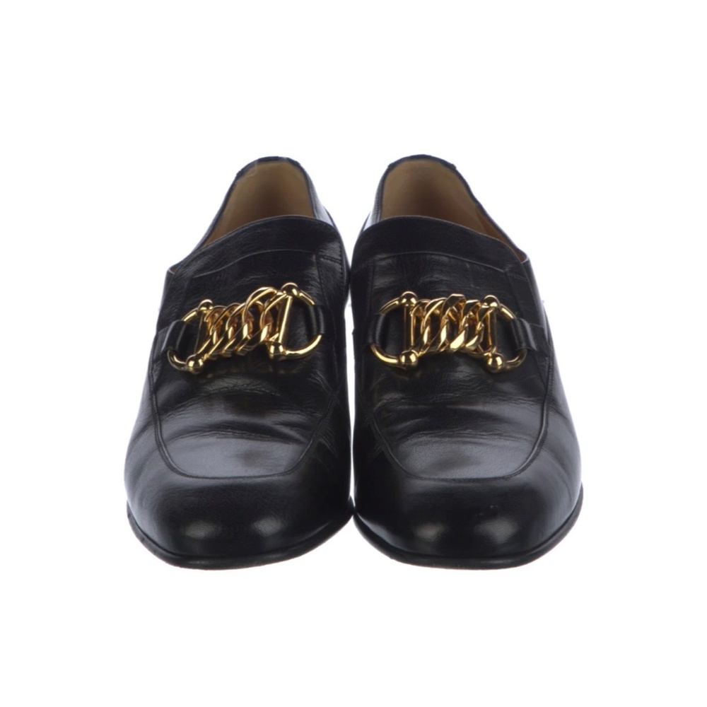 Gucci leather chain-link accents dress shoes - Picture 4 of 4